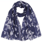 navy butterfly scarf