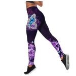 peony butterfly leggings