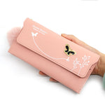 pink butterfly wallet for women