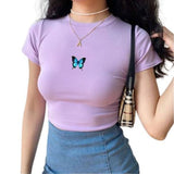 purple butterfly tank top