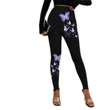 purple illusion butterfly leggings