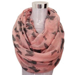 salmon butterfly scarf