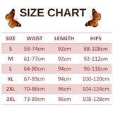 size chart for aesthetic butterfly leggings