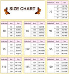 size chart for Green Butterfly Bra