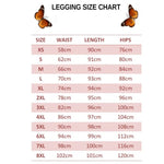 size chart for buckeye butterfly leggings