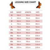 size chart for powder blue butterfly leggings