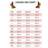 size chart for butterfly leggings