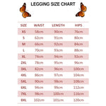 size chart for purple butterfly leggings