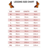 size chart for purple butterfly leggings