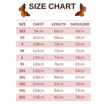 size chart for butterfly sleeve kimono top