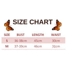 size chart for Butterfly-Beaded Tank top