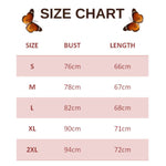 size chart for butterfly tank top pattern