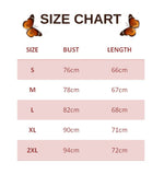 size chart for Cool Butterfly Tank Top