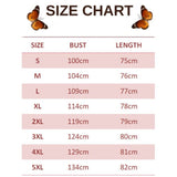 size chart for earth and butterfly suspender dress