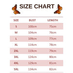 size chart for citrus swallowtail butterfly suspender dress