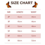 size chart for woodnymph butterfly leggings