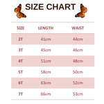 size chart for eurema butterfly leggings