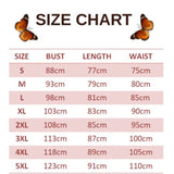 size chart for cornflowerblue buttefly tight dress