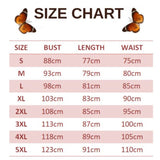 size chart for rainbow butterfly dress