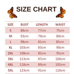 size chart for medium blue monarch butterfly tight dress