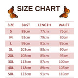 size chart for fritillary butterfly dress