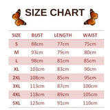 size chart for emperor butterfly dress