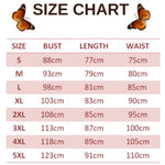 size chart for ferra butterfly tight dress