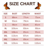 size chart for colias wiskotti butterfly tight dress