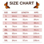 size chart for gold butterfly leggings