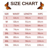 size chart for gold butterfly leggings