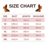 size chart for ipomea blue butterfly sweater