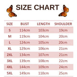 size chart for darkgreen butterfly dress