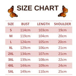 size chart for dark magenta butterfly dress