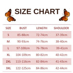 size chart for eggfly butterfly dress