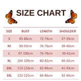 size chart for orange butterfly dress