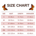 size chart for buckeye butterfly dress