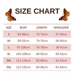 size chart for aqua butterfly dress