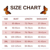 size chart for aqua butterfly dress