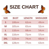 size chart for malachite butterfly sweater