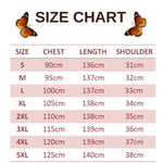 size chart for magenta butterfly dress