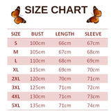 size chart for midnight blue butterfly sweater