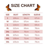 size chart for cornflower blue butterfly sweater