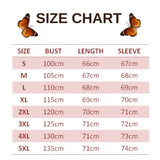 size chart for seagreen butterfly sweater