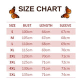 size chart for royal blue butterfly sweater