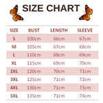 size chart for bluemorphic butterfly sweater