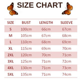 size chart for red butterfly sweater