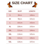 size chart for white butterfly sleeveless dress