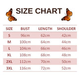 size chart for fancy butterfly pullover