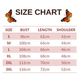 size chart for firing butterfly pullover