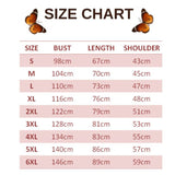 size chart for transparent butterfly hoodie